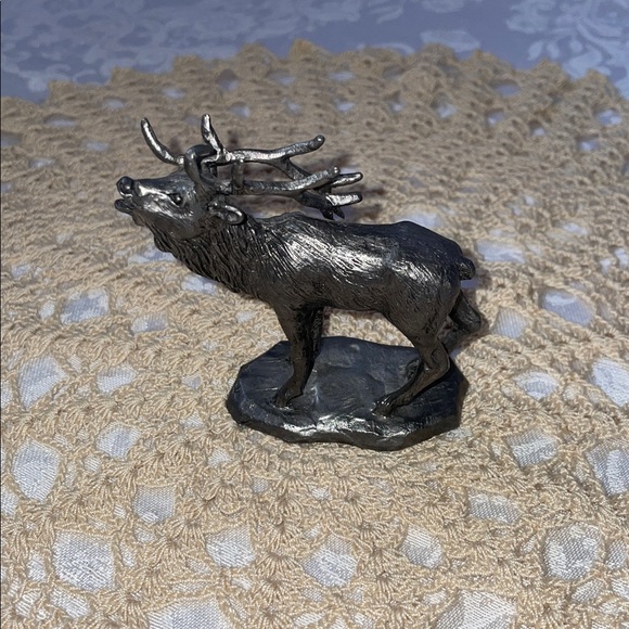 Vintage 1984 Handcrafted  Pewter Silver Animal Figurine Set.  Qty. (5) - Picture 2 of 7